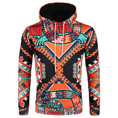 

Tribal 3D Geometry Print Pullover Hoodie