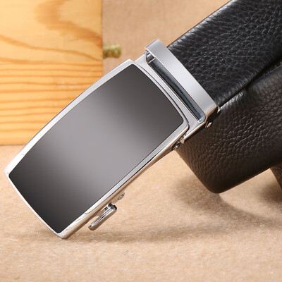 

Automatic buckle mens belt New business leather belt Leather alloy youth pants with custom