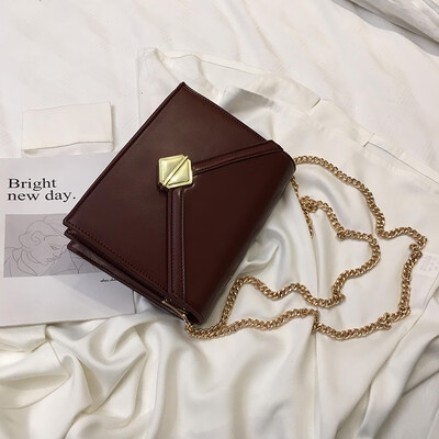 

Chic bag female retro texture simple rhombic chain 2019 new Korean version of the wild shoulder slung small square bag