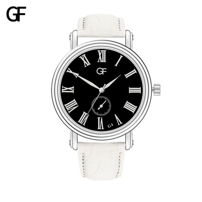 

Gobestart New Fashion High-End Mens Quartz Letter Watch Leather Strap Mens Watch