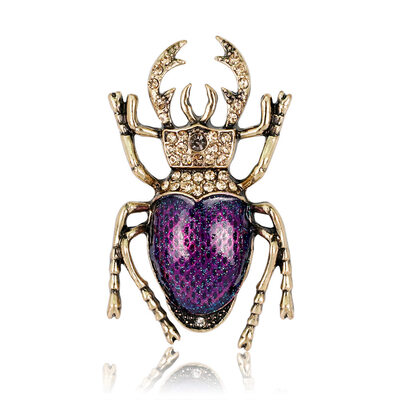 

Fashion Personality Vintage Beetle Brooch Womens Wild Insect Brooch Backpack Denim Jacket Collar Lapel Badge Jewelry For Kids
