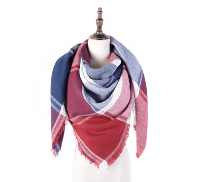 

Europe&the United States new scarf female winter openwork shawl multi-color large square towel thickening fashion warm super most