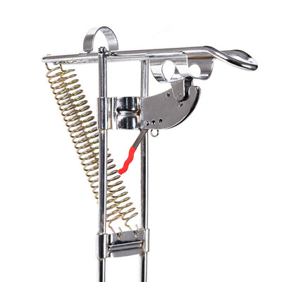 

Metal Automatic Lifting Brackets Double Spring Fishing Brackets Stainless Steel