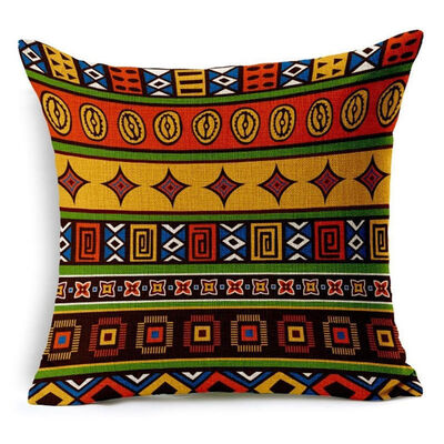 

Linen Throw Cushion Covers Pillowcase African Style Decorative for Sofas Beds