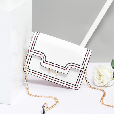 

Summer Fairy Baochao Korean version of Baitao one-shoulder slanting bag chain package concise