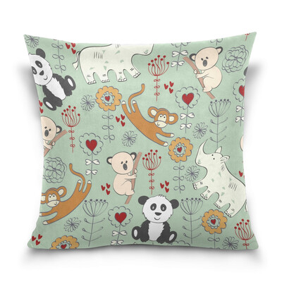 

ALAZA Throw Pillow Cover 16 X 16 inch Christmas Gift Cushion Cover with Animals Printed Pillowcase