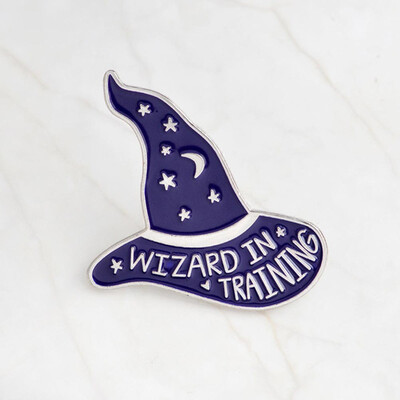 

Personality Witch Magic Wizard Hat Brooch Star Moon Enamel Pin Jewelry