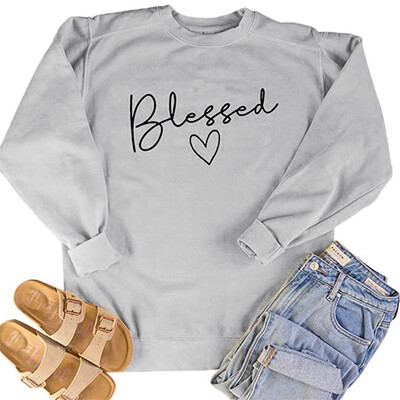 

Tailored Women Printing Round Neck Long Sleeve Casual Blouse Sweatshirt