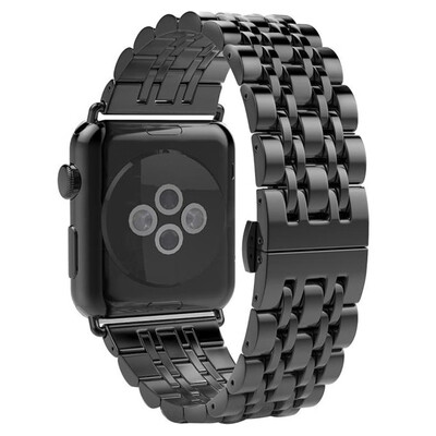 

〖Follure〗Stainless Steel Watch Band Strap Metal Clasp For Apple Watch Series 12 42mm BK
