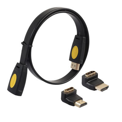 

HDMI 2160P 4Kx2K HD Male to Female Cable with 90°270° Adapter