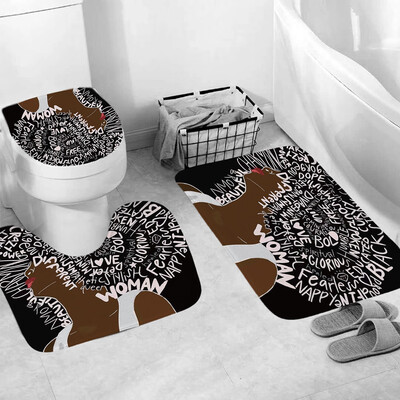 

Gobestart 3pcs Non-Slip Fish Scale Bath Mat Bathroom Kitchen Carpet Doormats Decor