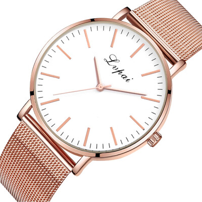 

RM Luxury Temperament Lady Stainless Steel Mesh Belt Watch Analog Quartz Watch