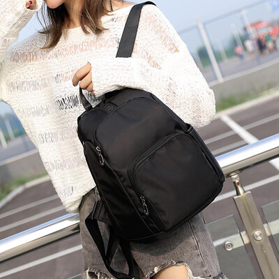 

Oxford double shoulder bag Korean version schoolbag 100 fashion canvas woman bag waterproof small backpack