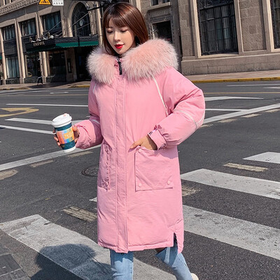

Tailored Womens Winter Long Sleeve Stand Zipper Pocket Button Hooded Down Jacket Tops