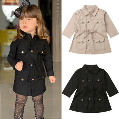 

US Baby Girls Kid Jacket Coat Fall Windbreakers Warm Children Tops Suits Clothes