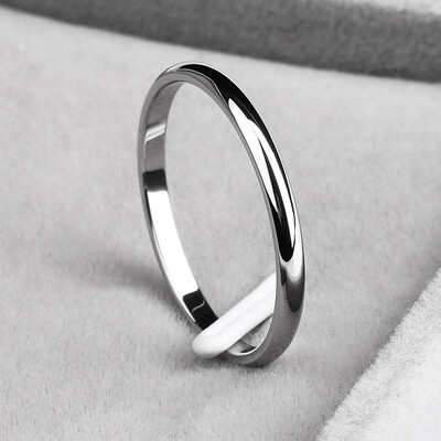 

Women Men Couple Rings Small Titanium Ring Smooth Simple Rose Gold Lovers Ring Jewelry Gift