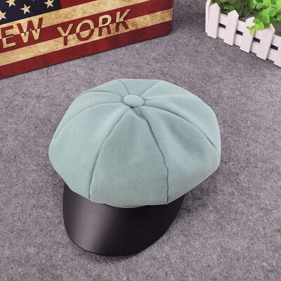 

Ins net red beret women Korean version of wild wool octagonal hat autumn&winter English Japanese painter hat women tide