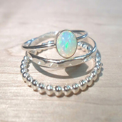 

3PcsSet Exquisite Luxury Rings Fashion Jewelry Silver Jewelry Party Rings