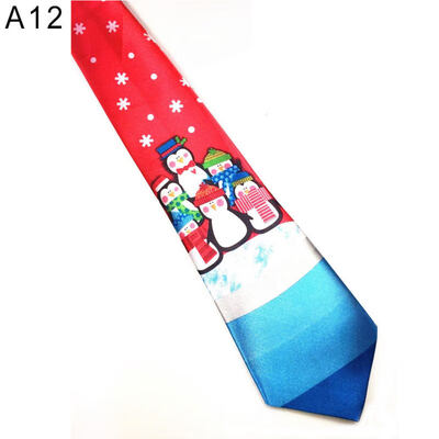 

Christmas Necktie Men Fashion Santa Claus Elk Printing Tie Party Suit Decor