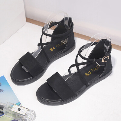 

Roman sandals female Xia Pingdi 100 retro style Korean version with chic fairy shoes