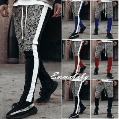 Mens Long Sport Pants Gym Slim Fit Trousers Running Joggers Gym Sweatpants
