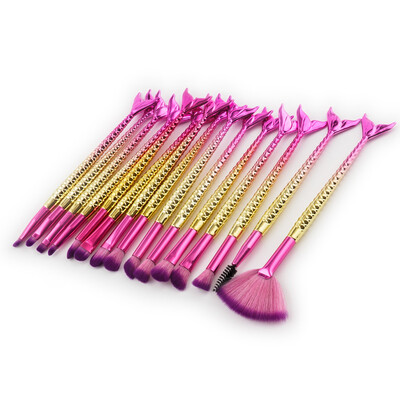 

〖Follure〗15PCS Mermaid Brush Set Foundation Eyeshadow Brushes Makeup Brushes Beauty