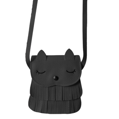 

Cute Child Girl Cartoon Cat Mini Coin Purse Faux Leather Crossbody Shoulder Bag