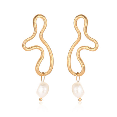 

Vintage Irregular Geometric Pearl Earrings For Women Jewelry Accessories