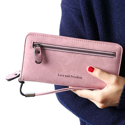 

Women Lady Faux Leather Long Clutch Bag Phone Coin Card Purse Wallet Handbag
