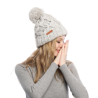 

Tailored Autumn&Winter Womens Knitted Horsetail Hat Wool Empty Top Cap Thickening