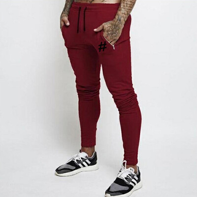 

SUNSIOM Mens Gym Slim Fit Trousers Tracksuit Bottoms Skinny Joggers Sweat Track Pants
