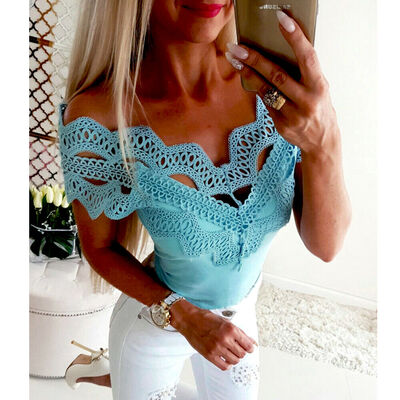 

Women Short Sleeve Lace T Shirts Fashion Ladies Summer Casual Blouse Tops Shirt