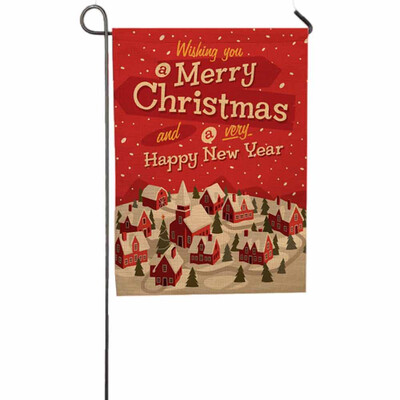 

Tailored Christmas Garden Flag Indoor Outdoor Home Decor Letters Flowers Flag