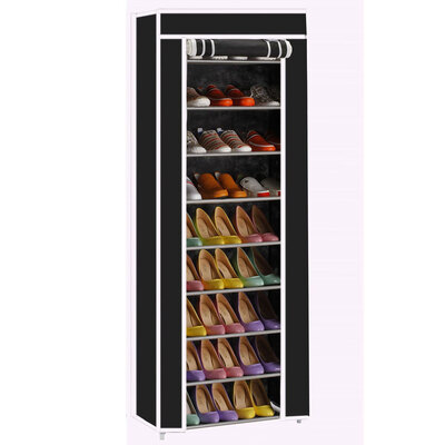 

Dustproof 10 Layer Shoes Cabinet Storage Organiser Shoe Rack Free Standing Space