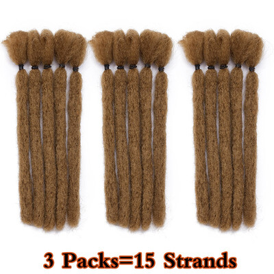 

3 Packs Short Dreadlocks Extensions Soft Synthetic Crochet Twist Hair Braids Faux Locs Dread Hairpieces Reggae Hippie Style
