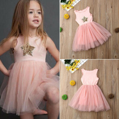 

Princess Dress Pretty Toddler Kid Baby Girl Sleeveless Dress Party Wedding Sundress