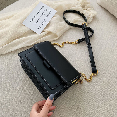 

Ins summer new chain bag womens new 2019 Korean version of Joker fashion texture shoulder slung small square bag