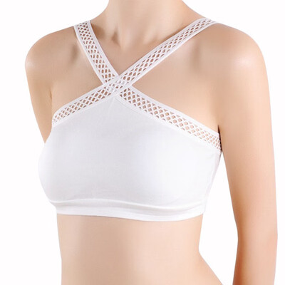 

Women Halter Tube Top Cross Sexy Everyday Bra Padded Seamless Tube Girls Bra Bralette Intimates