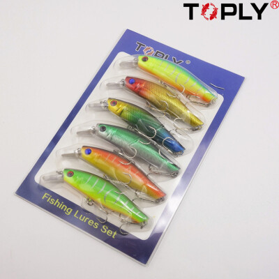 

Saidsome TPLY 6PC3DFish Eyes Artificial Hard Baits Tackle with Hook Reflective Fake Bait fishing bait fishing lure