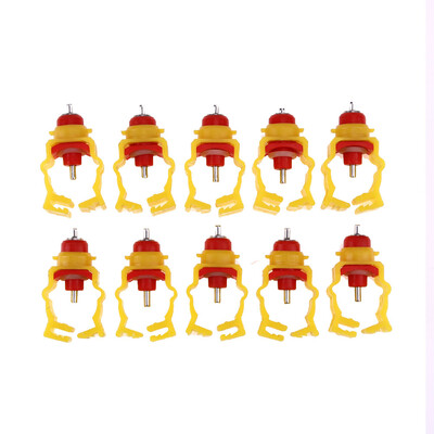 

10pcs Automatic In Poultry Water Nipple Drinker Feeder for Chicken Duck Hen