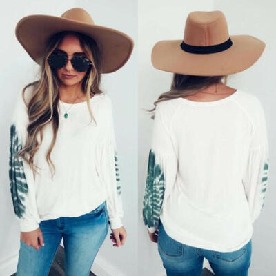 

Fashion Womens Print Long Sleeve T Shirt Casual Tops Basic Tee Blouse Pullover