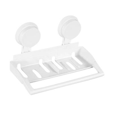 

Double Suction Cups Soap Box Towel Holder Bathroom Toilet Storage Rack