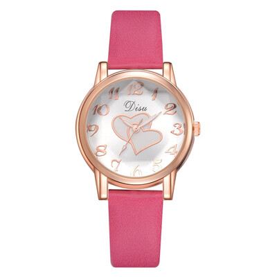 

Disu DS148 Women Love Print Dial PU Leather Quartz Watch