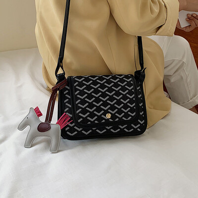 

Emo dog tooth bag Korea Dadongmen small bag female 2019 new Korean fashion student shoulder Messenger bag