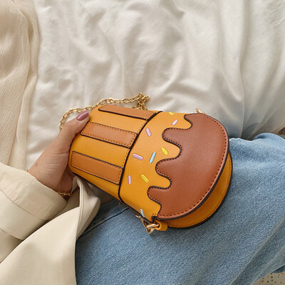 

Qiao Bani 2019 new South Korea ulzzang fashion stitching ice cream small square bag shoulder diagonal tide handbag