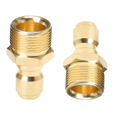 

High Pressure Water Gun Spray Connectors Garden Hose Quick Connector Heavy-duty Copper Hose Fittings 38 In Male&Female Water