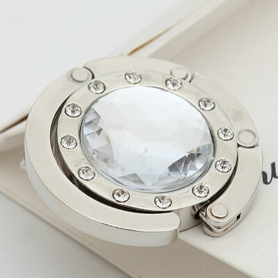 

1 Pc Useful Foldable Folding Crystal Alloy Purse Handbag Hook Hanger Bag Holder Stand