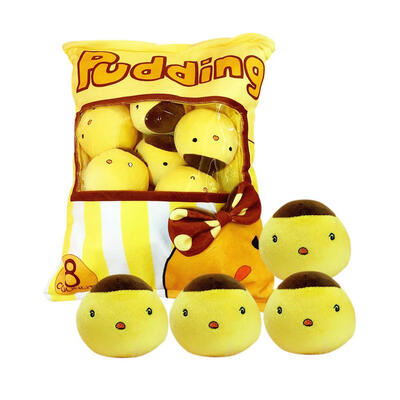 

1 Bag Cute Animal Pudding Plush Toys for Kids Simulation Snack Throw Pillow