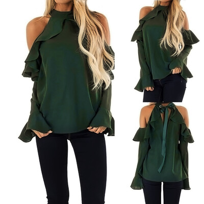

Starmoon Women Girls Plus Size Off Shoulder Shirt Long Sleeve T Shirt Blouse Tops