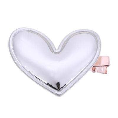 

Cute PU Leather Heart-shaped Hairpins Girl Princess Hairclip Party Headwear